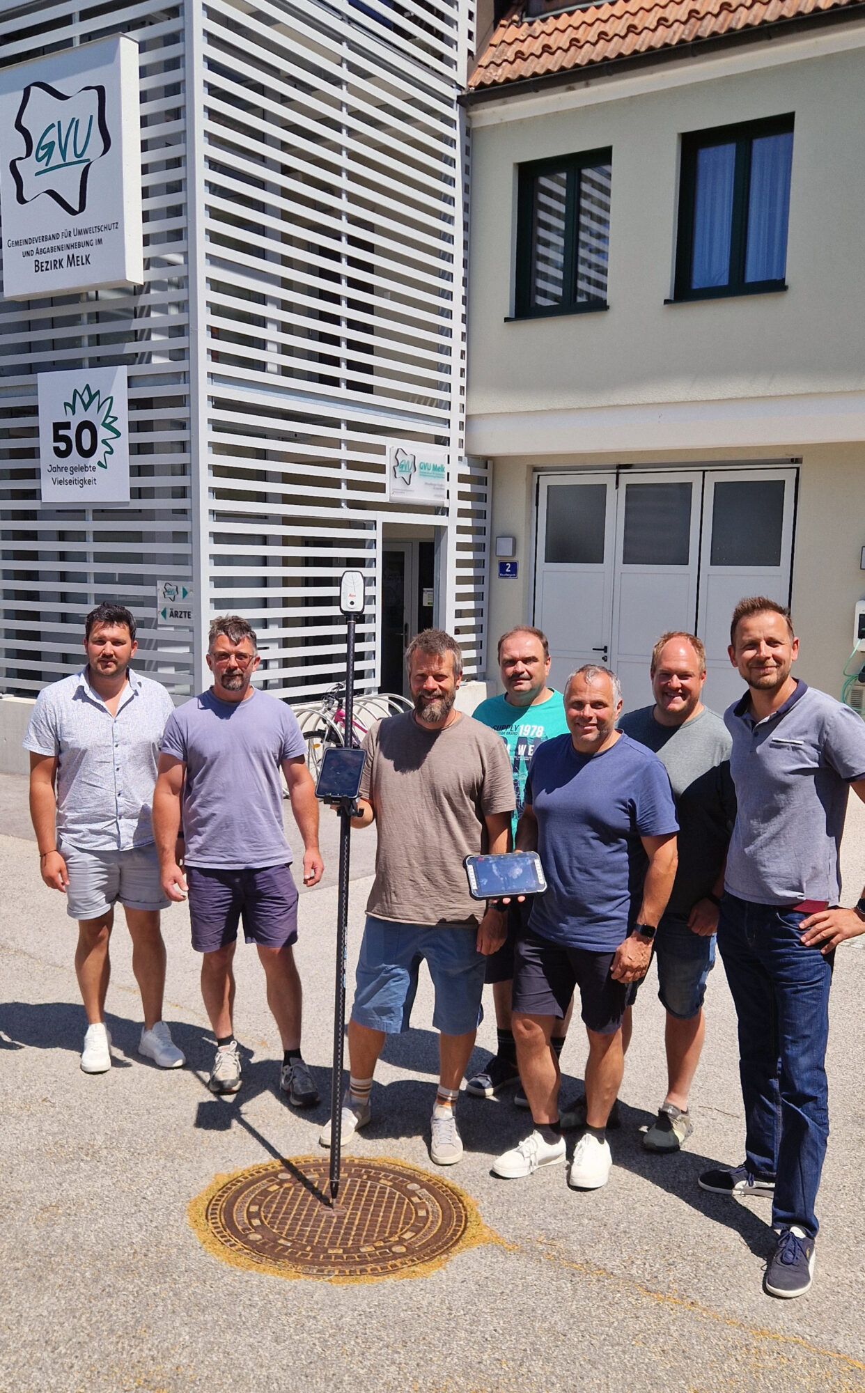 Gruppenfoto der Teilnehmer an der Kick-off-Veranstaltung zur GPS-Messung